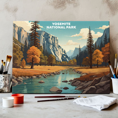 Yosemite National Park - Landscape | Paint by Numbers Kit