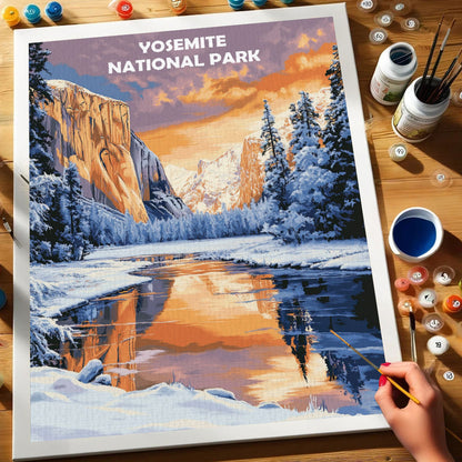 Yosemite National Park Winter | Paint by Numbers Kit