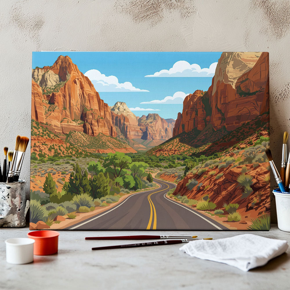 Zion Canyon Scenic Drive | Paint by Numbers Kit