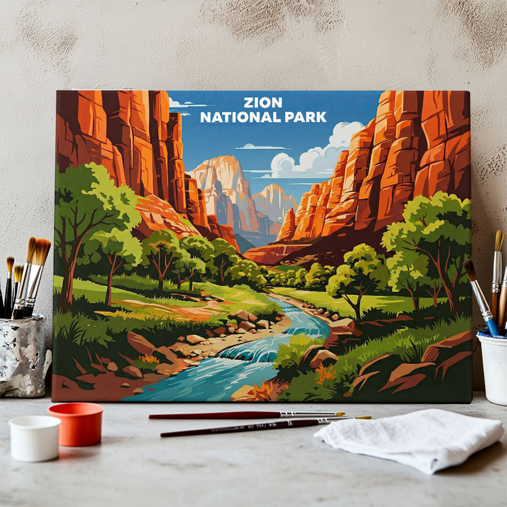Zion National Park - Landscape | Paint by Numbers Kit
