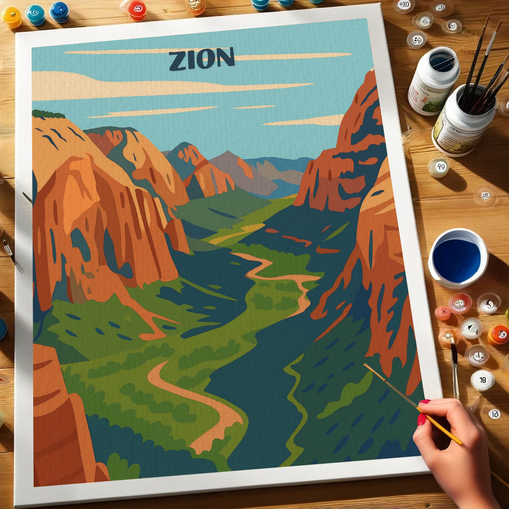 Zion National Park Beginner | Paint by Numbers Kit
