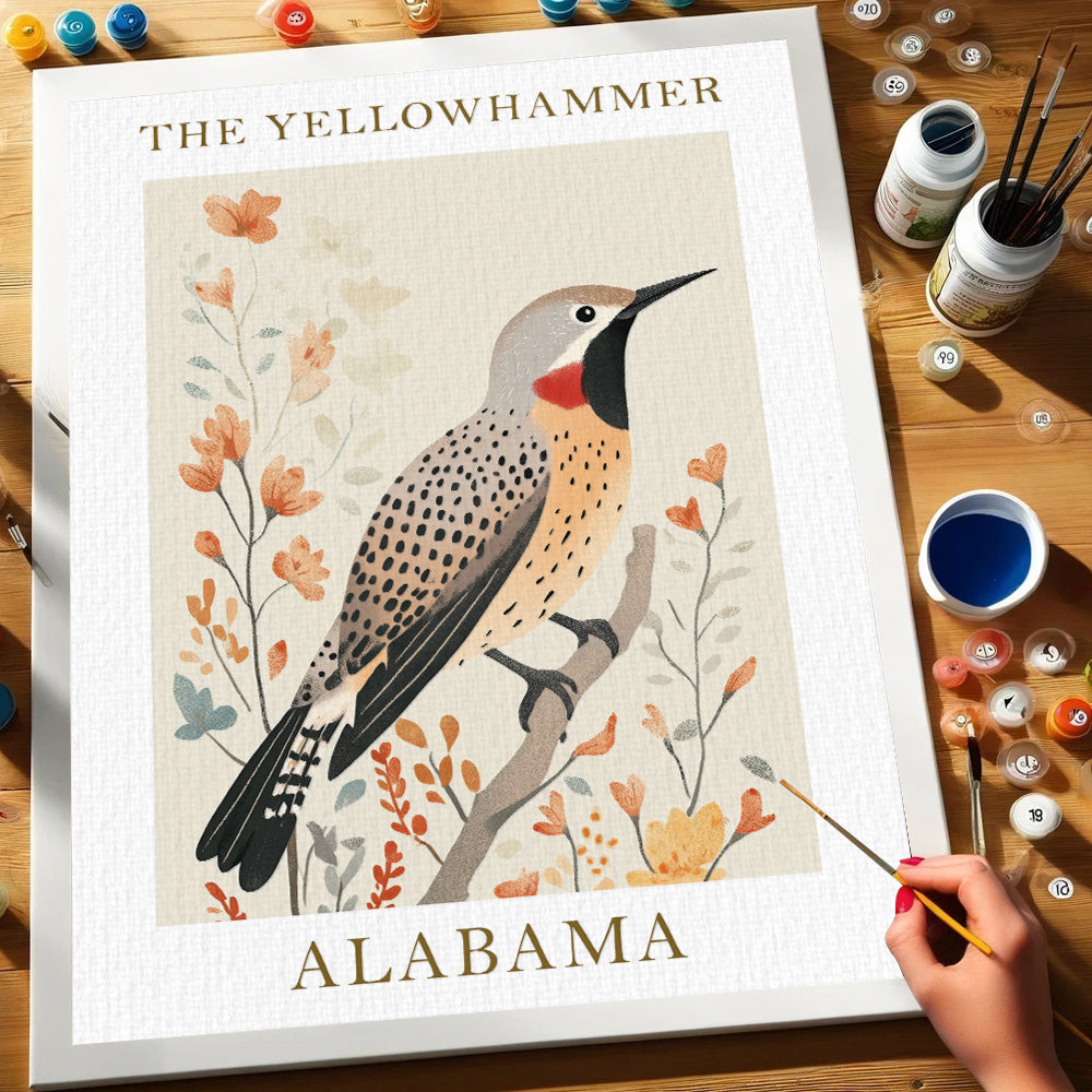 Alabama State Bird Yellowhammer | Paint by Numbers Kit