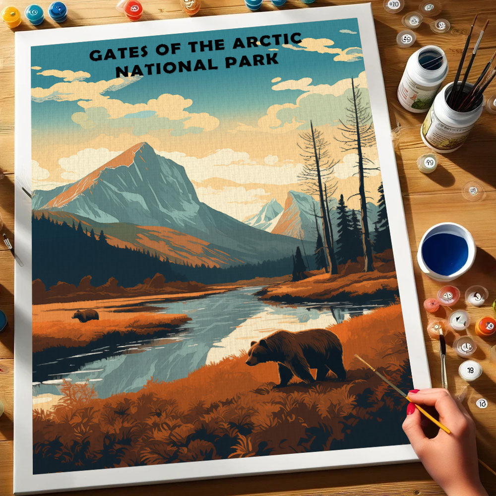 Gates of The Artic National Park | Paint by Numbers Kit