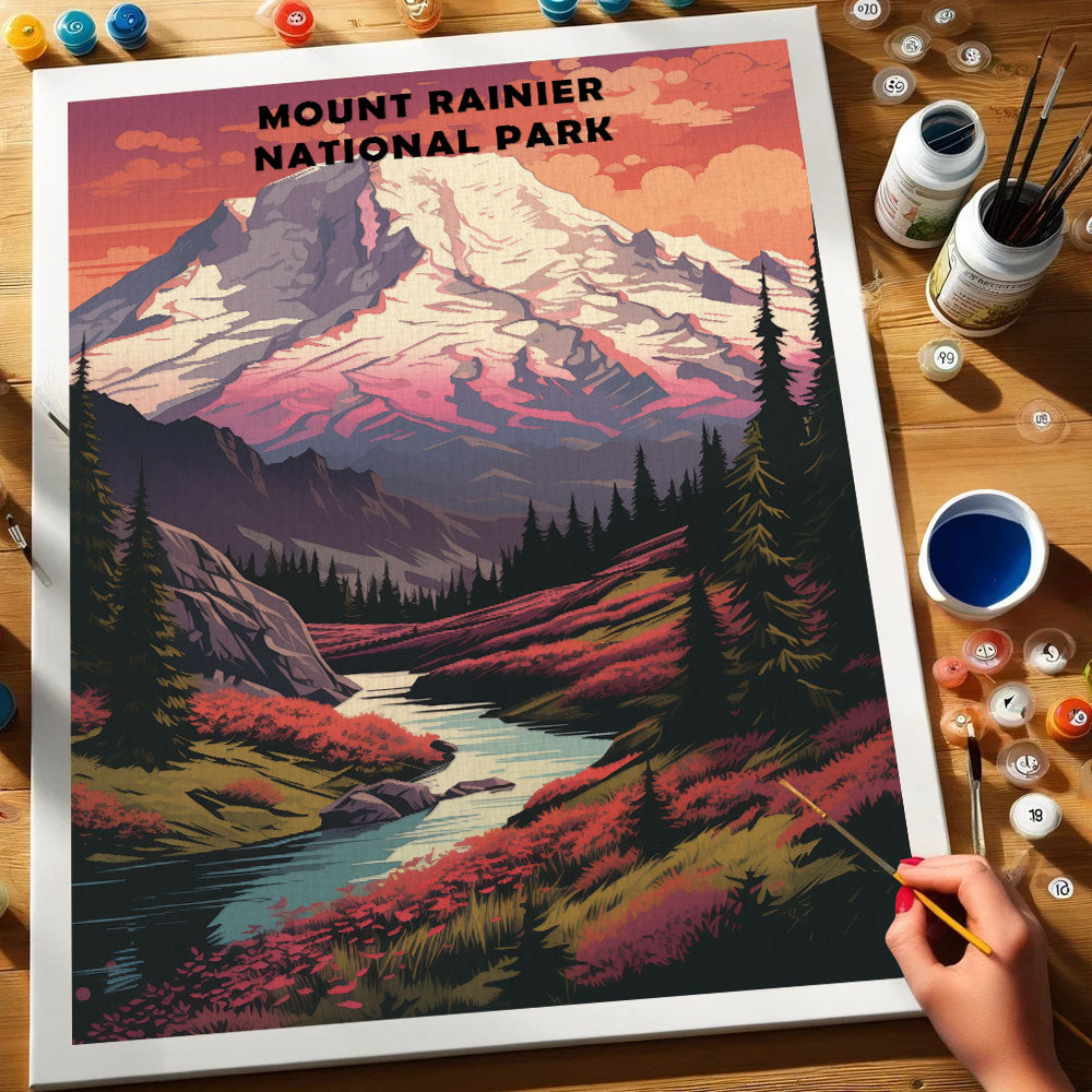 Mount Rainier Park | Paint by Numbers Kit