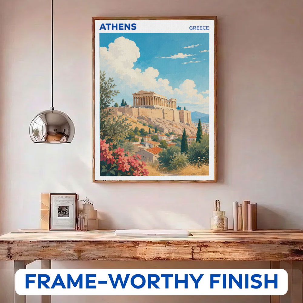 Athens, Greece Travel Poster | Paint by Numbers Kit