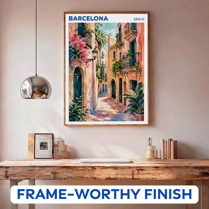 Barcelona, Spain Travel Poster | Paint by Numbers Kit