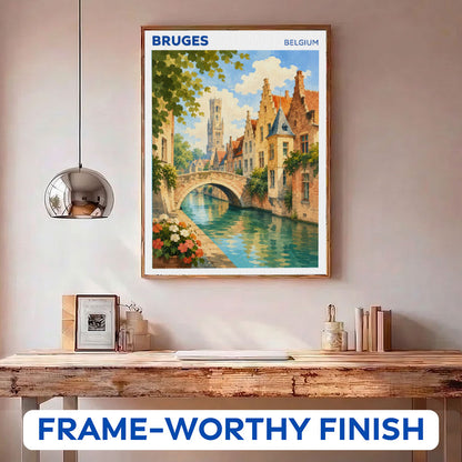 Bruges, Belgium Travel Poster | Paint by Numbers Kit