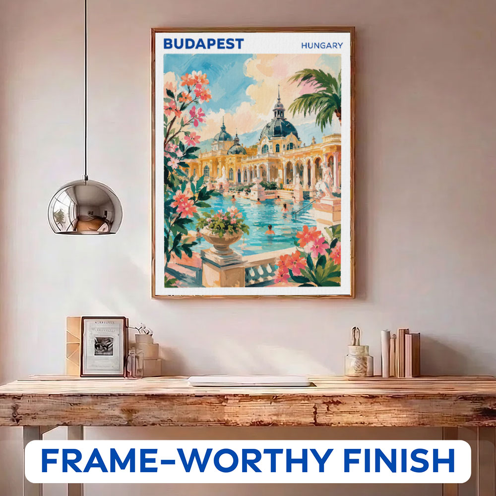Budapest, Hungary Travel Poster | Paint by Numbers Kit