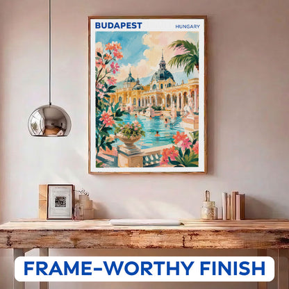 Budapest, Hungary Travel Poster | Paint by Numbers Kit