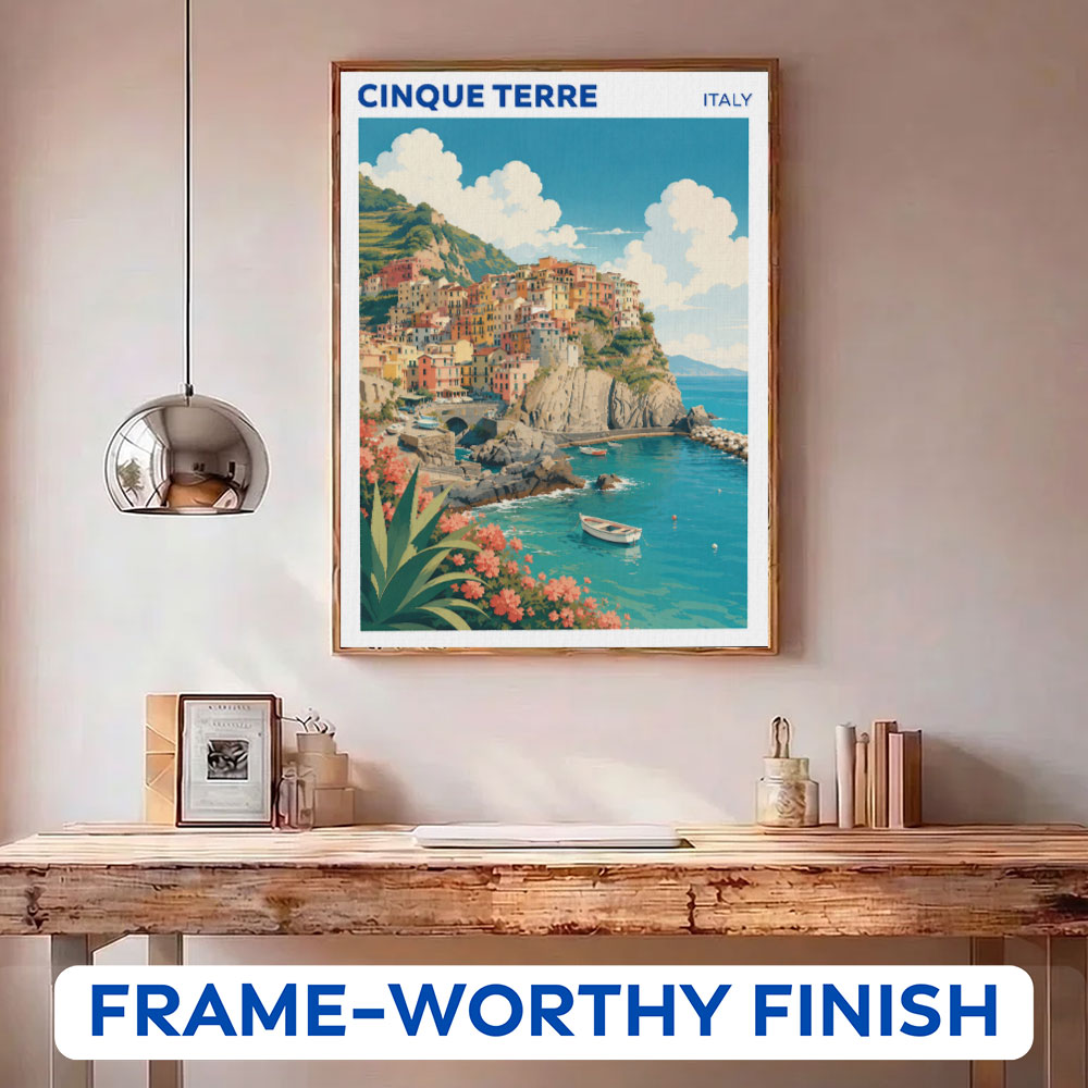 Cinque Terre, Italy Travel Poster | Paint by Numbers Kit