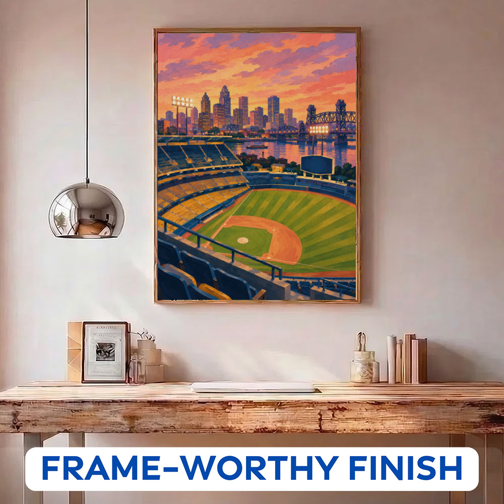 Cleveland River Skyline Ballpark | Paint by Numbers Kit