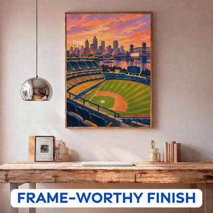 Cleveland River Skyline Ballpark | Paint by Numbers Kit