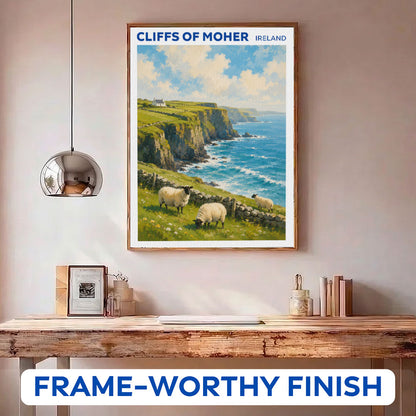 Cliffs of Moher, Ireland Travel Poster | Paint by Numbers Kit