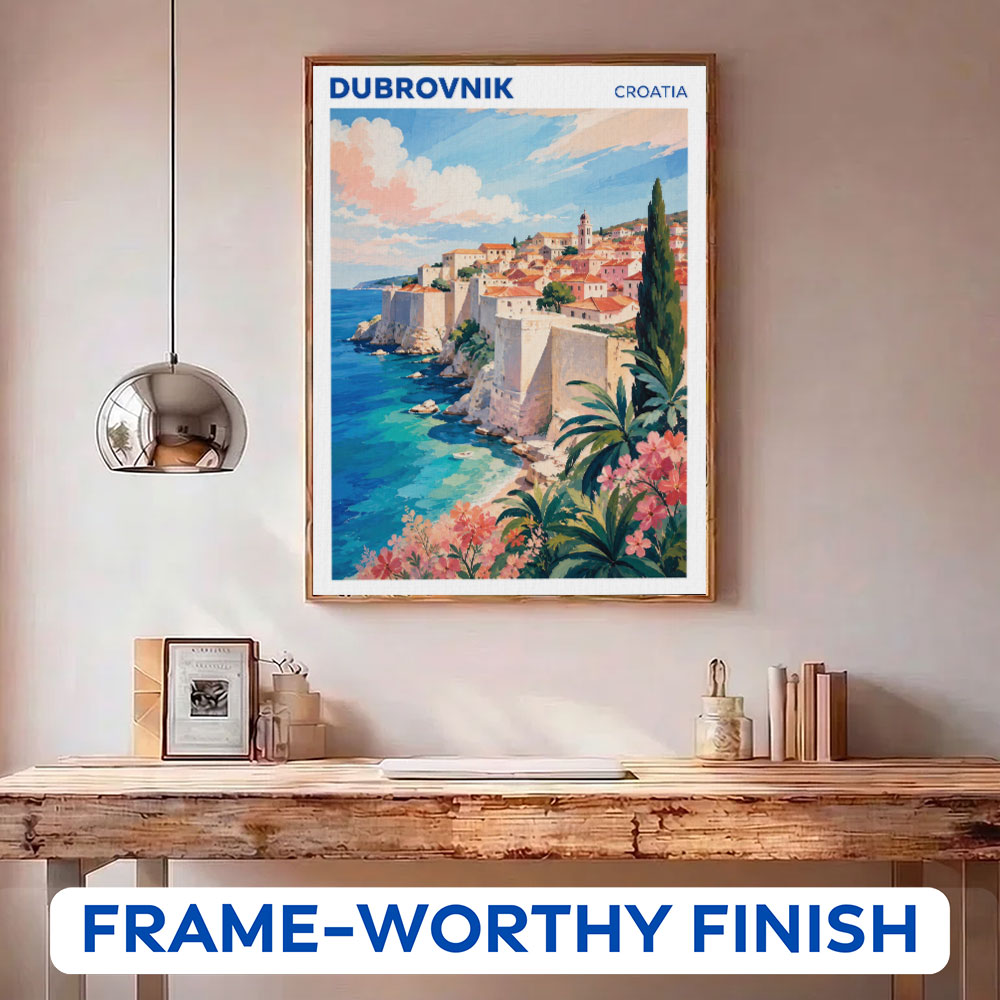 Dubrovnik, Croatia Travel Poster | Paint by Numbers Kit