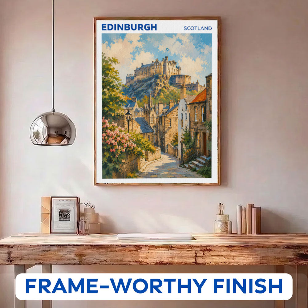 Edinburgh, Scotland Travel Poster | Paint by Numbers Kit
