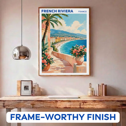 French Riviera, France Travel Poster | Paint by Numbers Kit