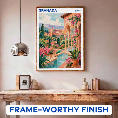 Granada, Spain Travel Poster | Paint by Numbers Kit