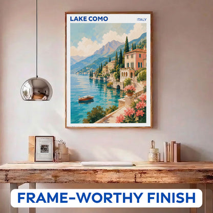 Lake Como, Italy Travel Poster | Paint by Numbers Kit