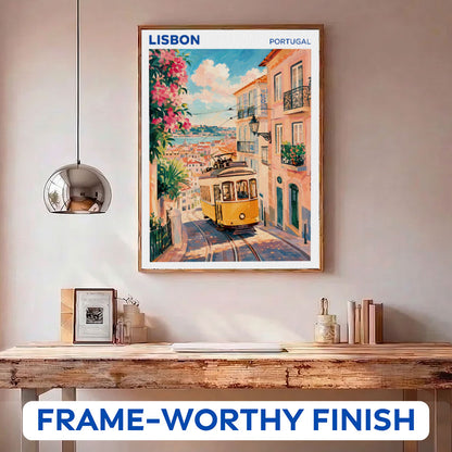 Lisbon, Portugal Travel Poster | Paint by Numbers Kit