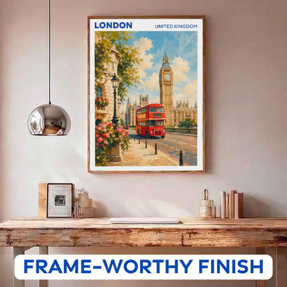 London, United Kingdom Travel Poster | Paint by Numbers Kit