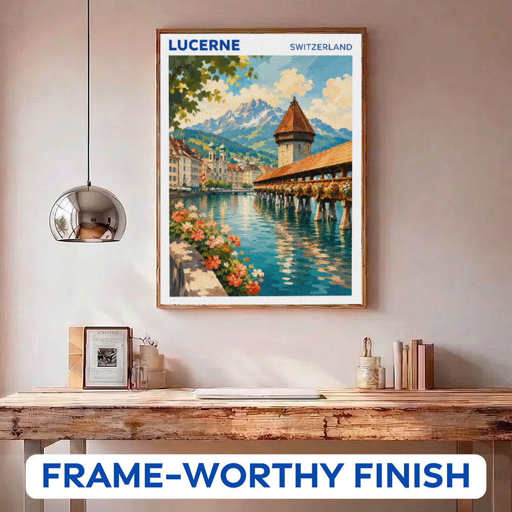 Lucerne, Switzerland Travel Poster | Paint by Numbers Kit
