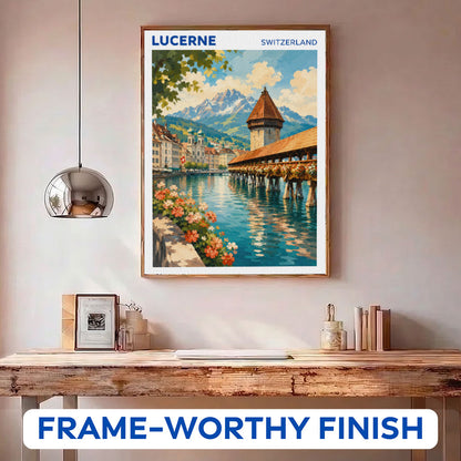 Lucerne, Switzerland Travel Poster | Paint by Numbers Kit