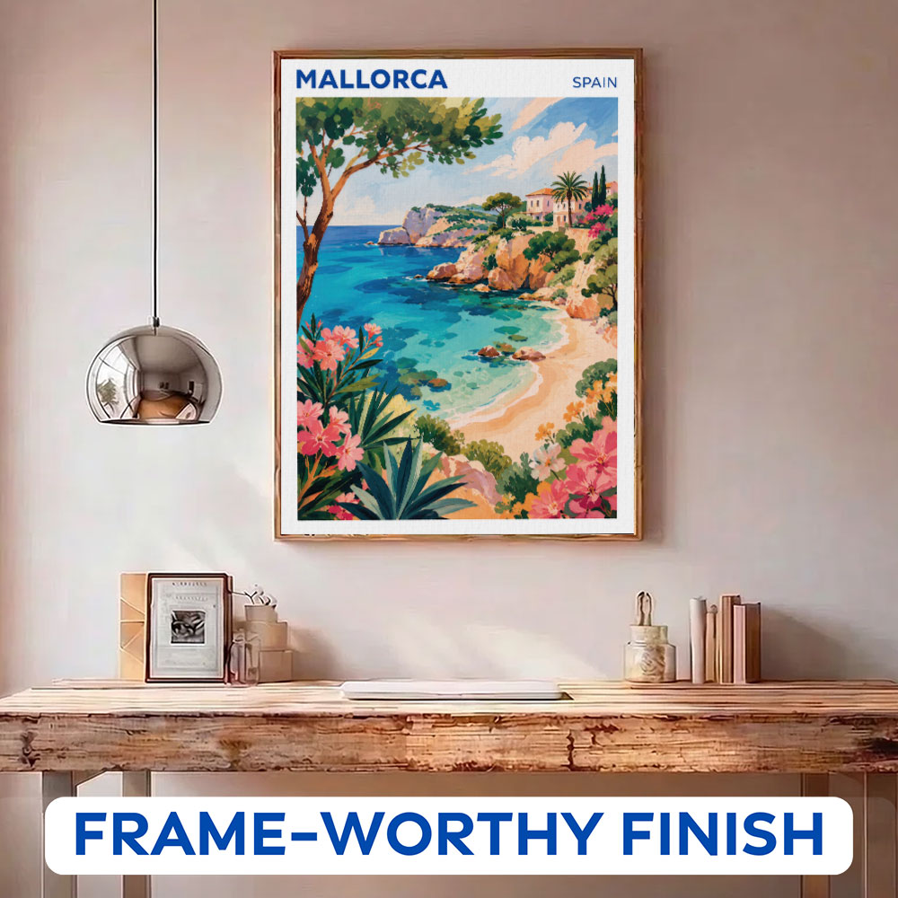 Mallorca, Spain Travel Poster | Paint by Numbers Kit