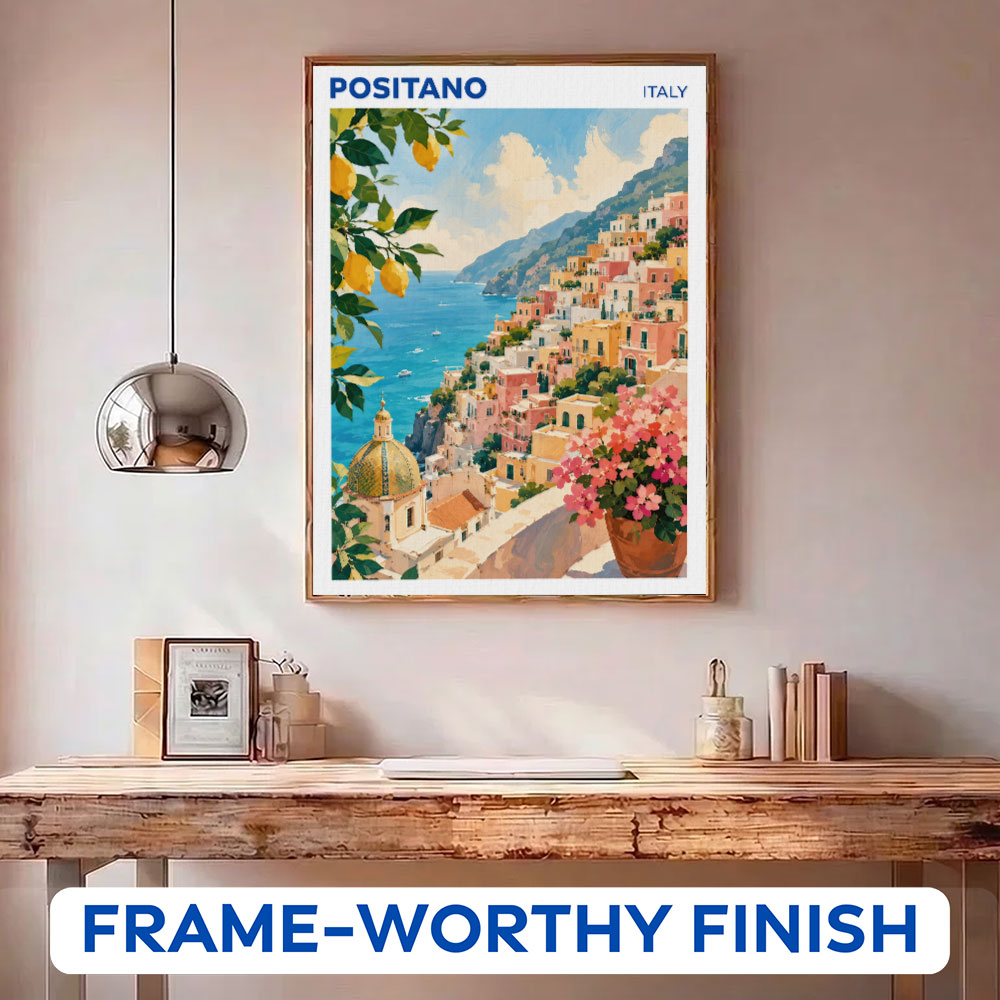 Positano, Italy Travel Poster | Paint by Numbers Kit