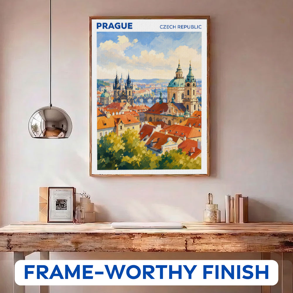 Prague, Czech Republic Travel Poster | Paint by Numbers Kit