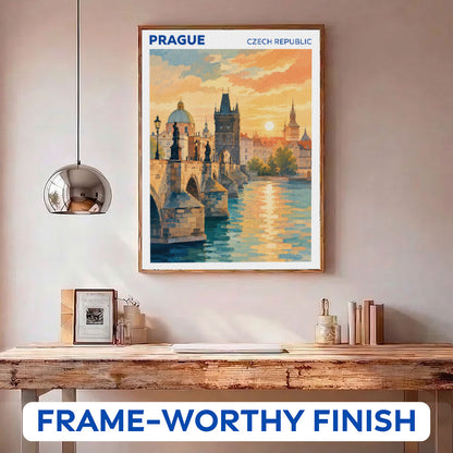 Prague, Czech Republic Travel Poster | Paint by Numbers Kit