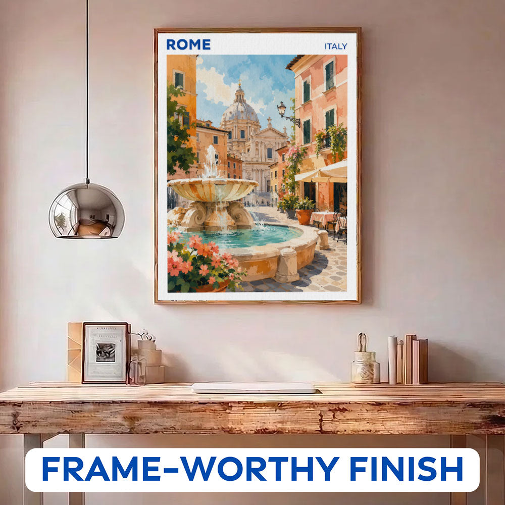 Rome, Italy 1 Travel Poster | Paint by Numbers Kit