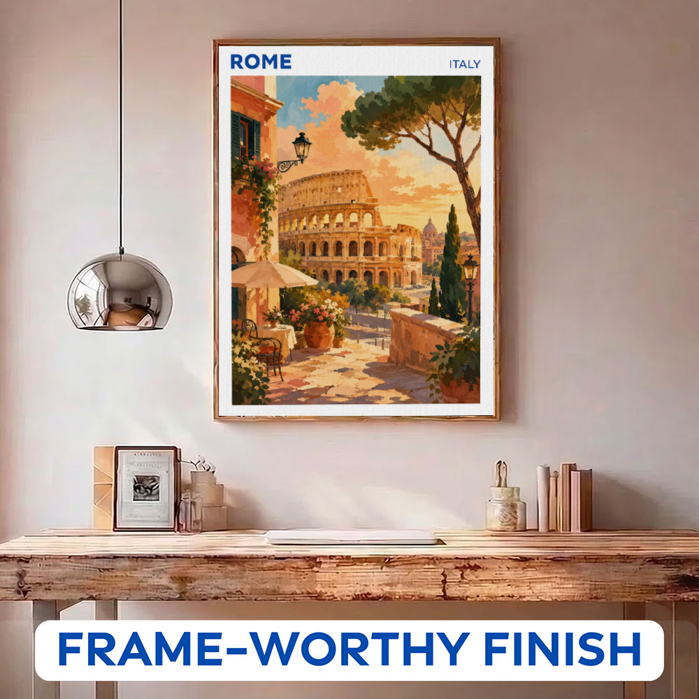 Rome, Italy Travel Poster | Paint by Numbers Kit