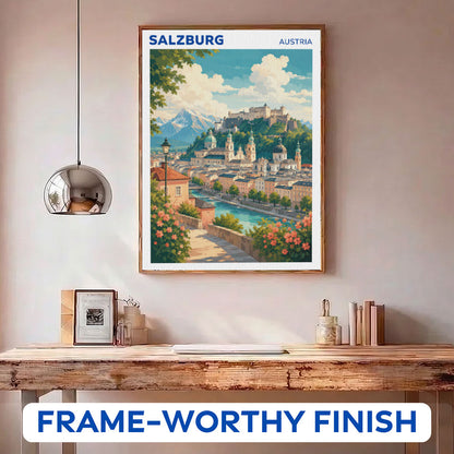 Salzburg, Austria Travel Poster | Paint by Numbers Kit