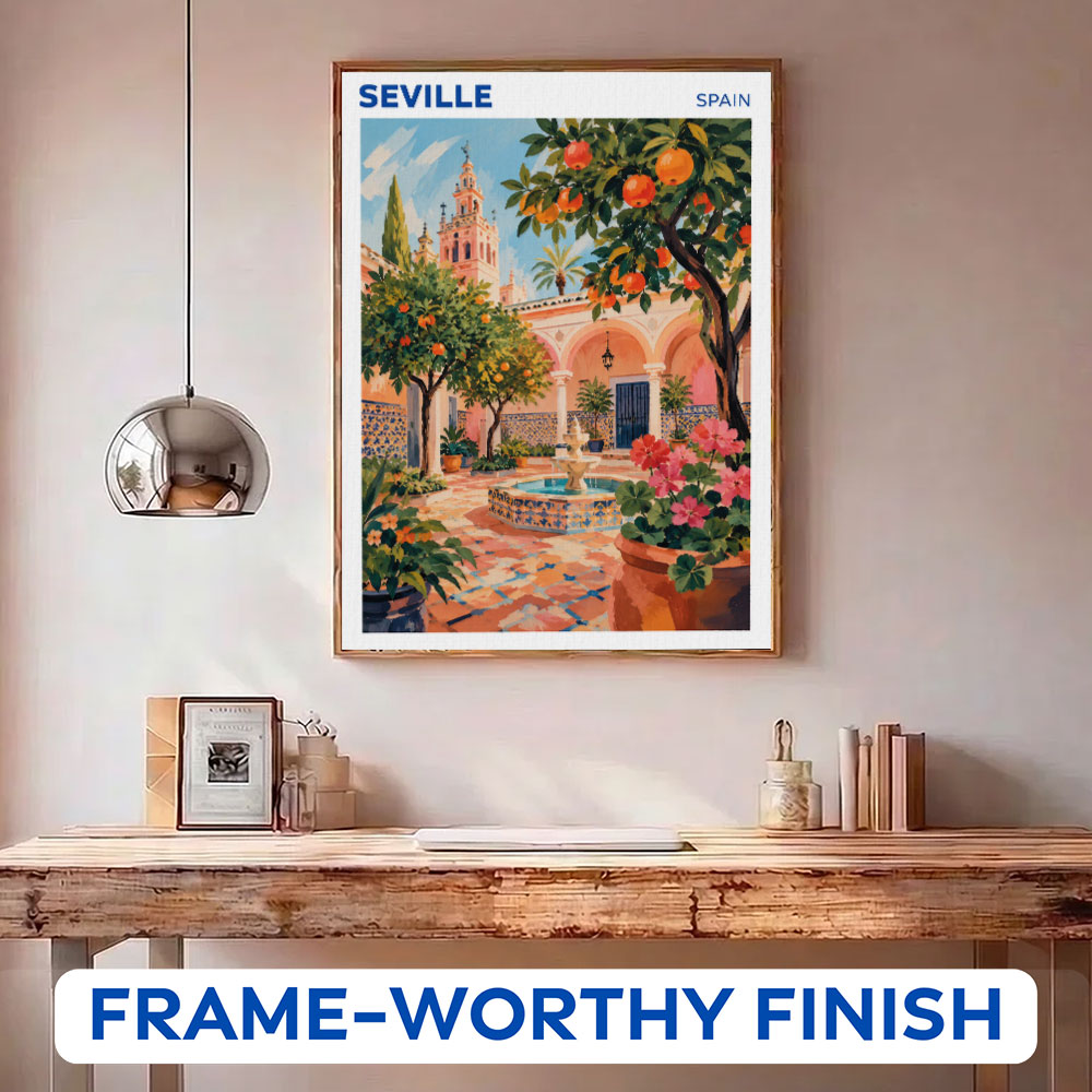 Seville, Spain Travel Poster | Paint by Numbers Kit
