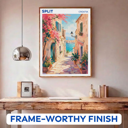 Split, Croatia Travel Poster | Paint by Numbers Kit