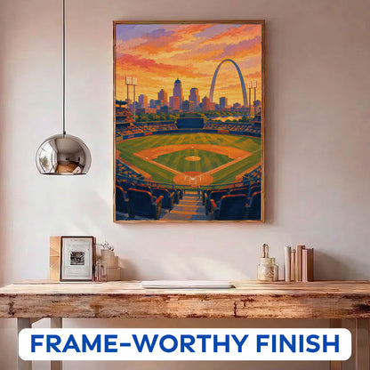St. Louis Arch Skyline Ballpark | Paint by Numbers Kit