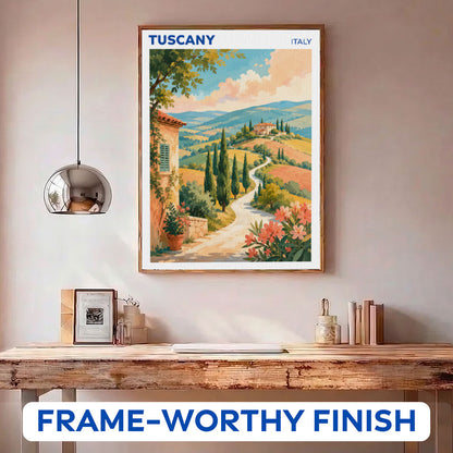 Tuscany, Italy Travel Poster | Paint by Numbers Kit