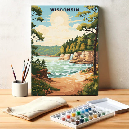 Wisconsin U.S. State | Paint by Numbers Kit