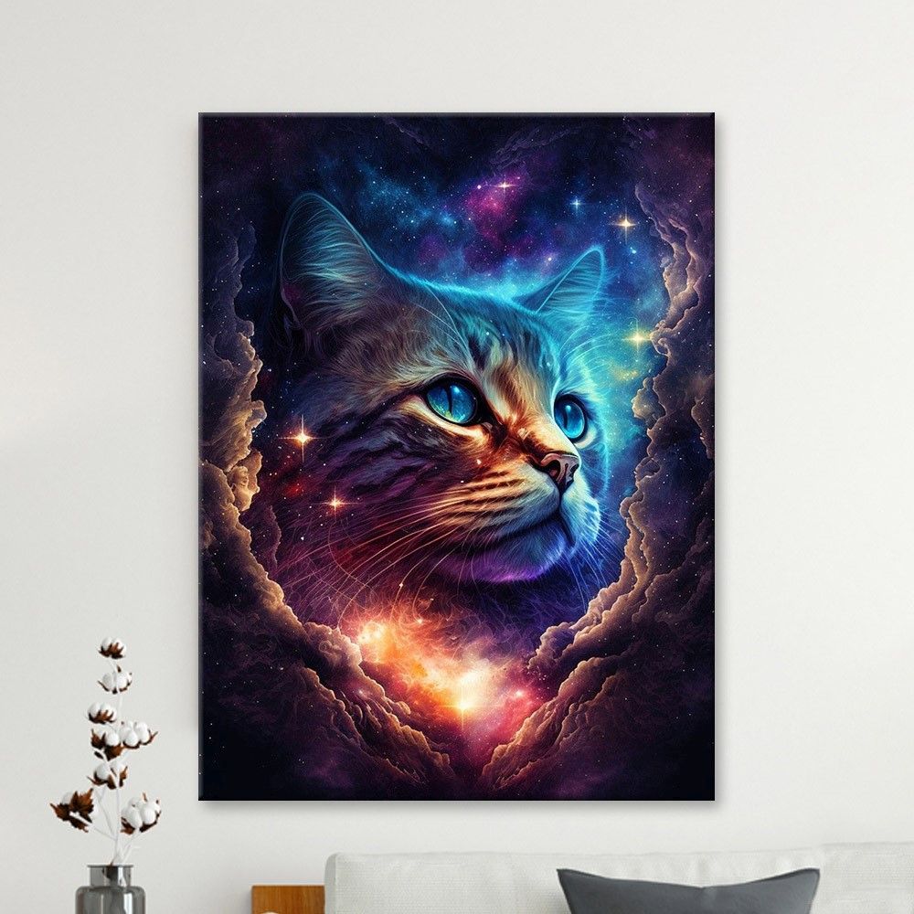 Cat Within The Galaxy Diamond Painting