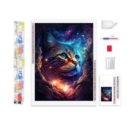 Cat Within The Galaxy Diamond Painting