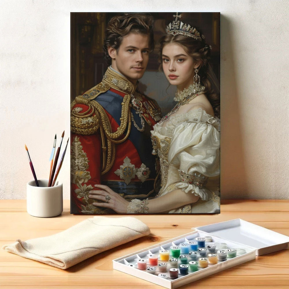 The Royal Couple |Custom Paint by Numbers Kit