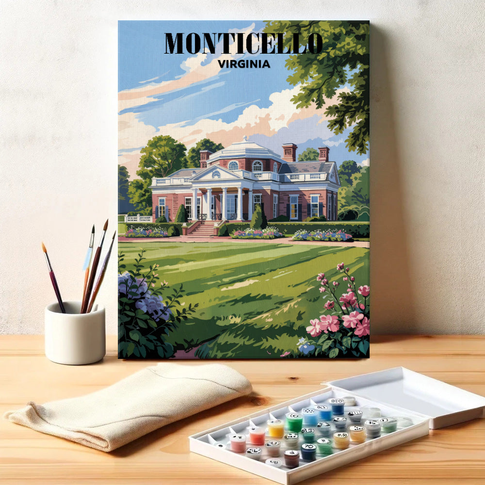 Monticello AVA Wineries, Virginia  | Paint by Numbers Kit
