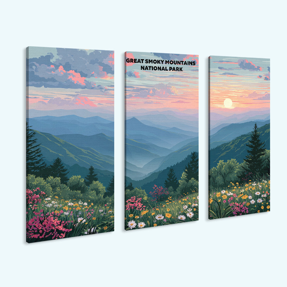 Great Smoky Mountains National Park | 3 Panel Paint by Numbers Kit
