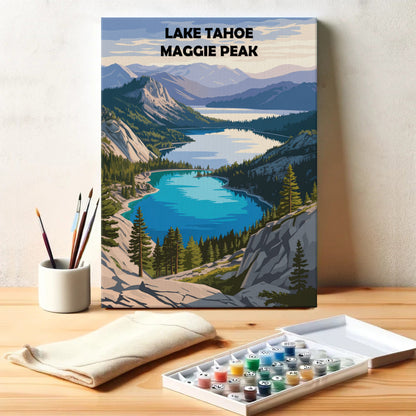 Lake Tahoe – Maggie Peak | Malen nach Zahlen Set