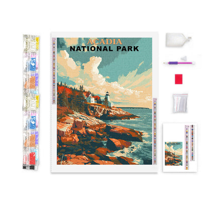 Acadia National Park Diamond Painting (Vintage Edition)