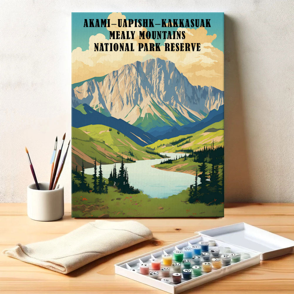 Akami-Uapishk-KakKasuak Mealy Mountains National Park Reserve | Paint by Numbers Kit