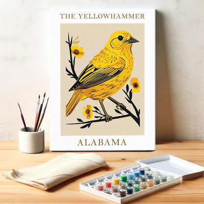 Alabama State Bird Yellowhammer | Paint by Numbers Kit