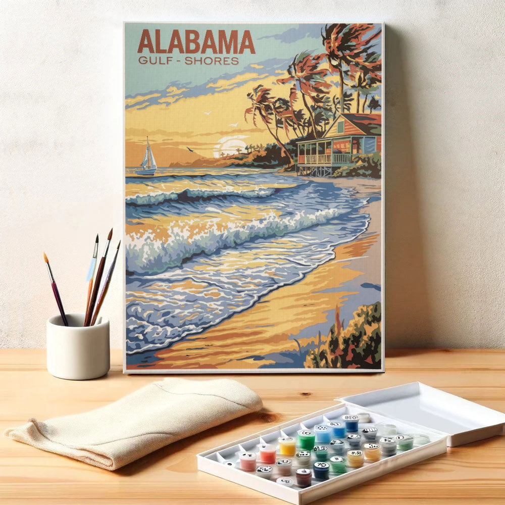 Alabama - Gulf Shores | Paint by Numbers Kit