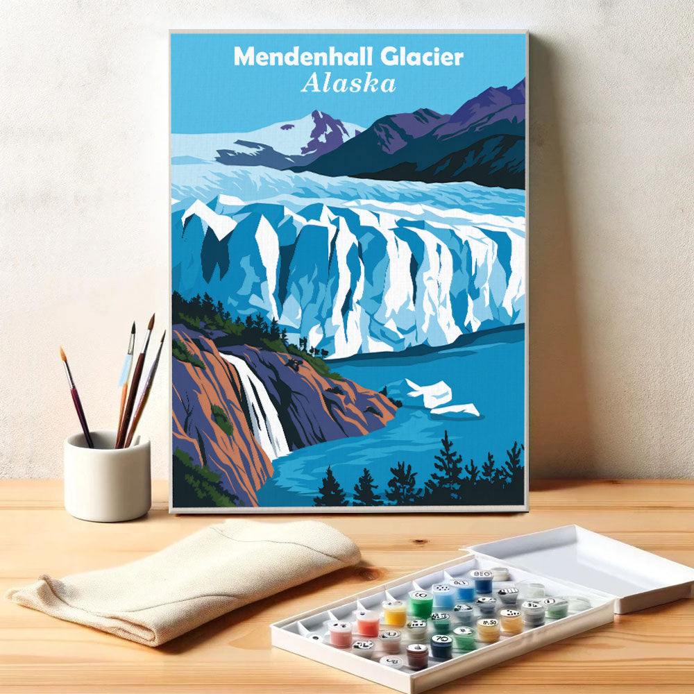 Alaska - Mendenhall Glacier | Paint by Numbers Kit