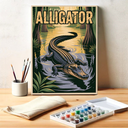 Alligator - National Park Wildlife | Paint by Numbers Kit